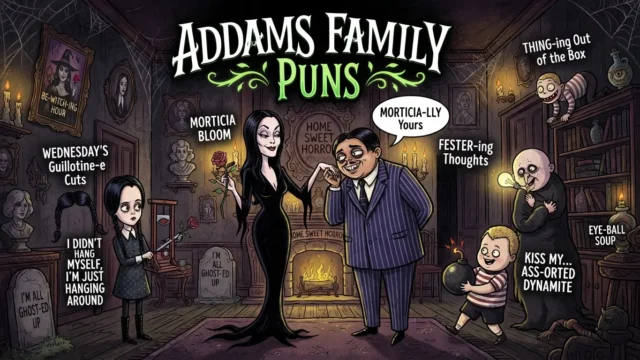 addams family puns