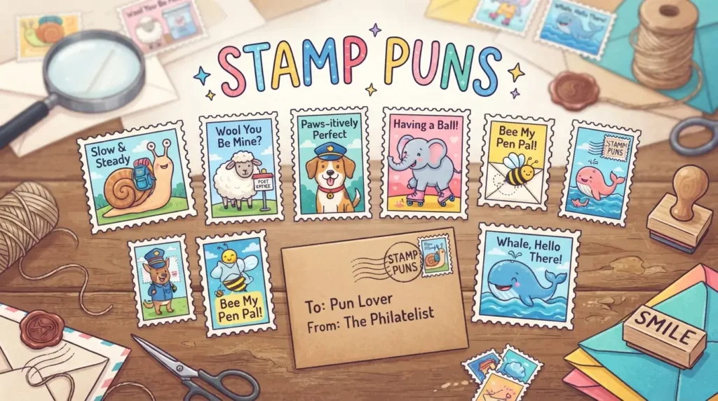 stamp puns