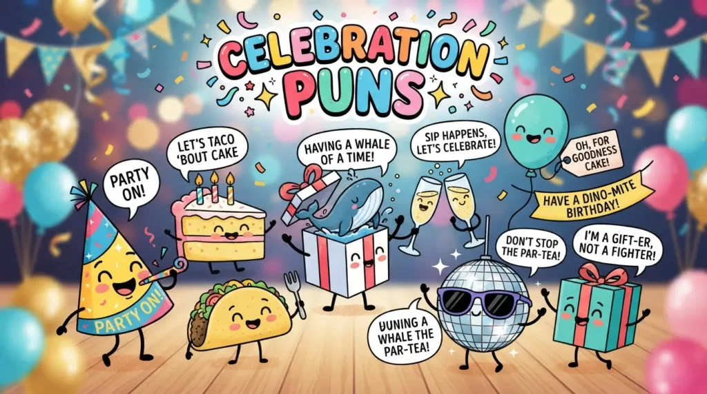 celebration puns