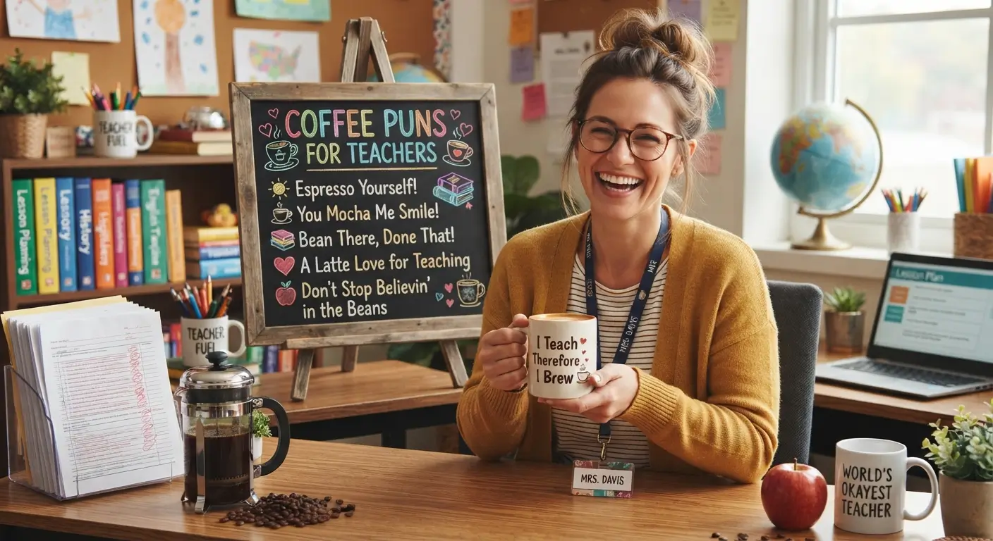 coffee puns for teachers