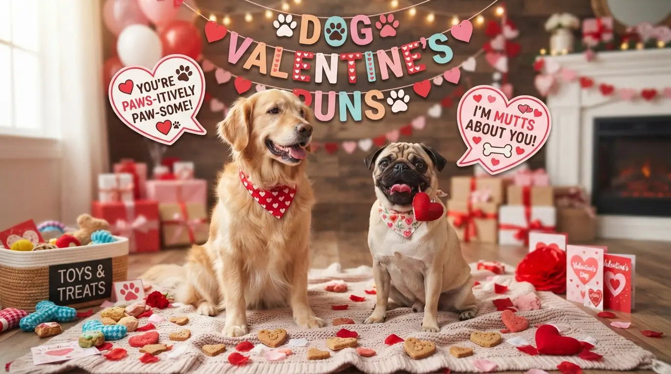 dog valentines puns