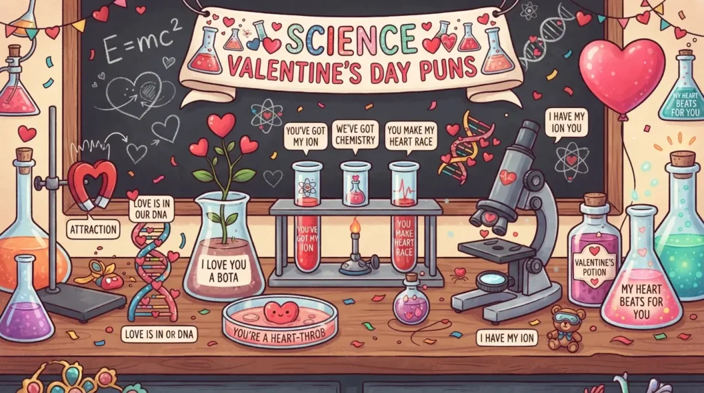science valentines day puns