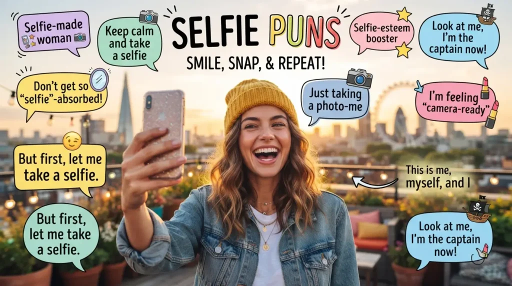 selfie puns
