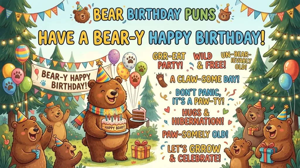bear birthday puns