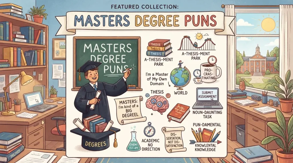 masters degree puns